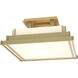 Steppe 4 Light 17.1 inch Modern Brass Semi-Flush Ceiling Light in Ivory Art, Small
