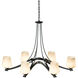 Ribbon 6 Light 38.5 inch Dark Smoke Chandelier Ceiling Light, Oval