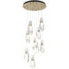Luma 9 Light 20.5 inch Soft Gold Pendant Ceiling Light, Standard