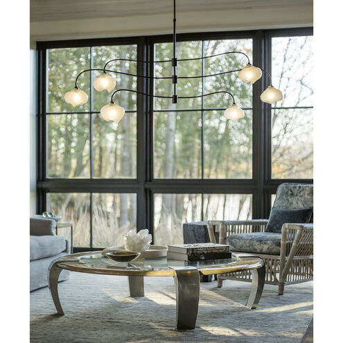 Ume 6 Light 58.6 inch Natural Iron Pendant Ceiling Light in Frosted, Large