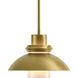 Staccato 1 Light 10.5 inch Modern Brass Mini Pendant Ceiling Light, Large