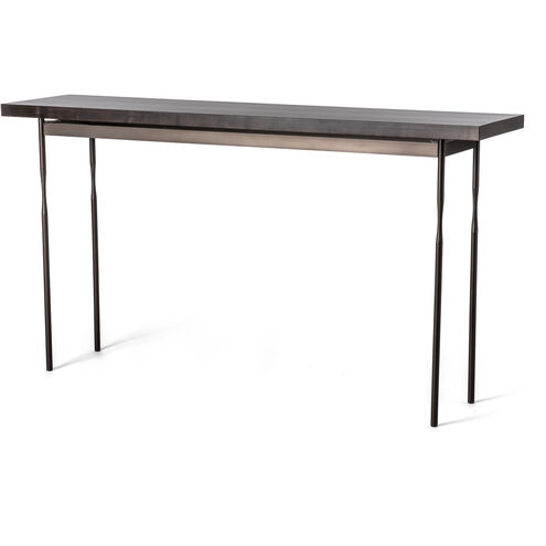 Senza 60 X 14 inch Dark Smoke Console Table in Maple Espresso, Wood Top