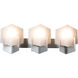 Prisma 3 Light 24.1 inch Vintage Platinum Bath Sconce Wall Light