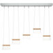More Cowbell LED 40.3 inch Vintage Platinum Pendant Ceiling Light in Clear