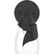 Lapas 1 Light 6.8 inch Black Bath Sconce Wall Light in Water