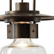 Mason 1 Light 11.3 inch Coastal Dark Smoke Outdoor Ceiling Fixture, Large