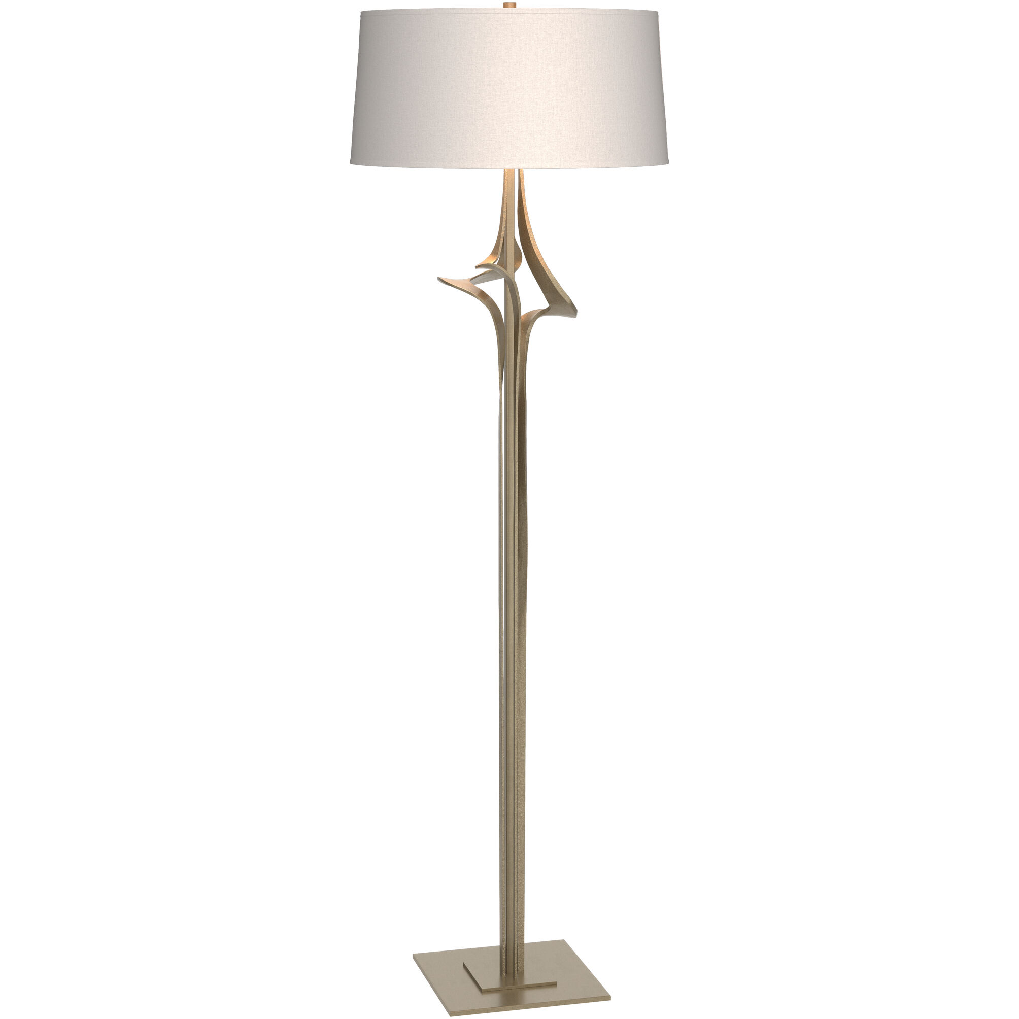 Antasia 58.6 inch 100 watt Soft Gold Floor Lamp Portable Light in Flax