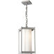 Cela 1 Light 8 inch Coastal Burnished Steel Outdoor Lantern in Opal, Large