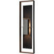 Shadow Box 2 Light 45 inch Coastal Burnished Steel Outdoor Sconce, Extra Tall