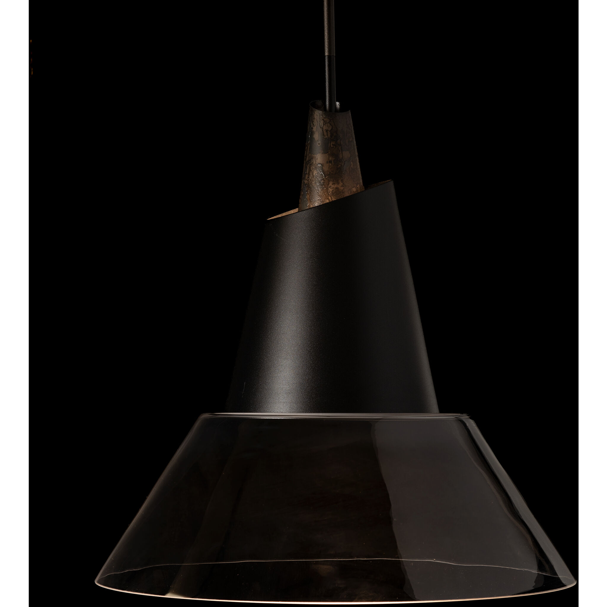 Kora 1 Light 17.8 inch Black/Dark Smoke Pendant Ceiling Light