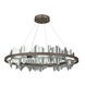Hildene LED 38 inch Ink and Vintage Platinum Pendant Ceiling Light