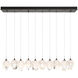 Chrysalis 10 Light 8.5 inch Oil Rubbed Bronze Pendant Ceiling Light in White Crystal, Small