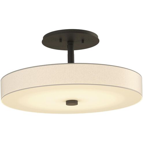 Disq LED 15 inch Natural Iron Semi-Flush Ceiling Light