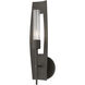 Passage 1 Light 5.3 inch Dark Smoke Sconce Wall Light in Clear