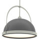 Atlas 1 Light 21.7 inch Sterling and Black Pendant Ceiling Light in Sterling/Black, Large