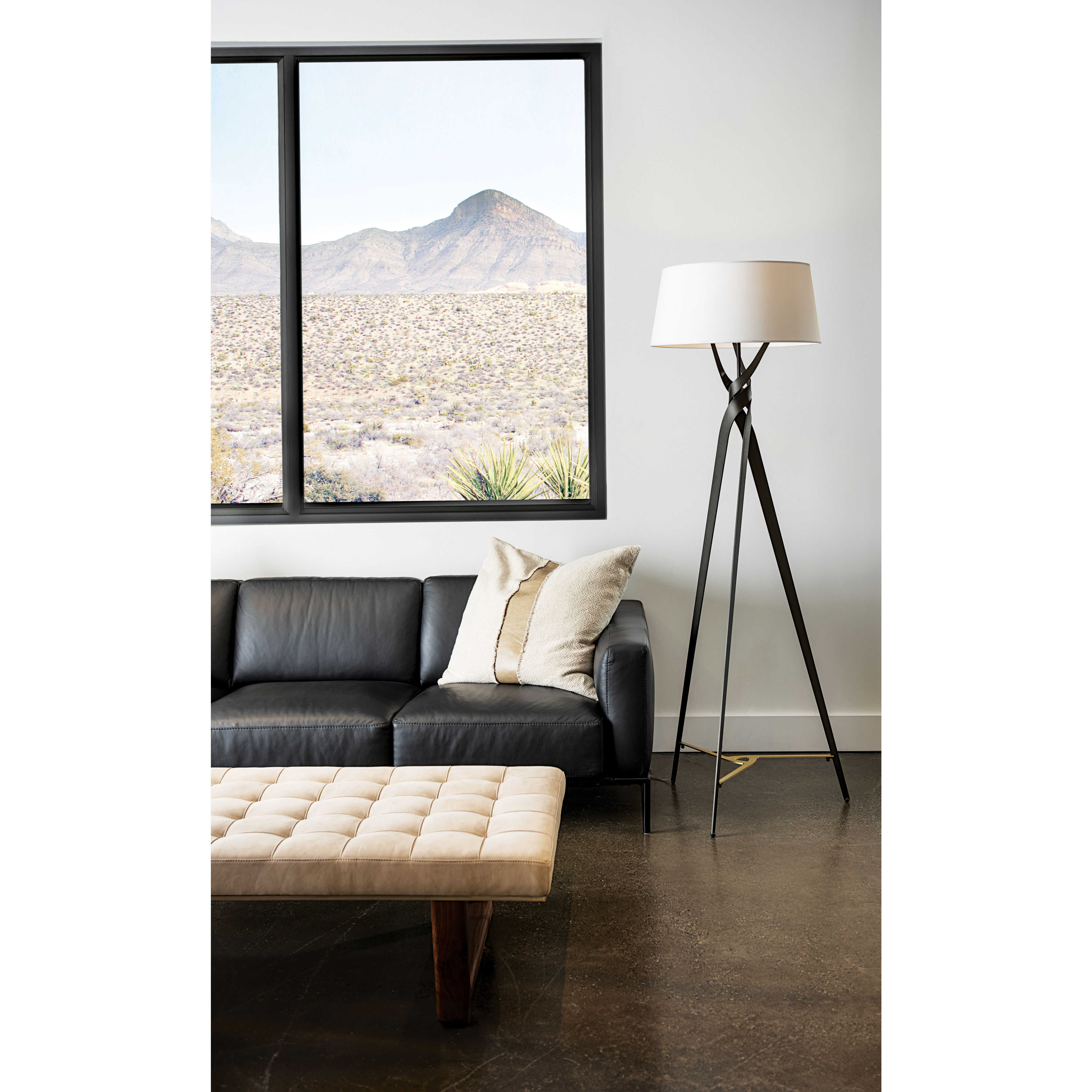 Tryst 72.7 inch 60 watt Oil Rubbed Bronze and Modern Brass Floor Lamp Portable Light in Oil Rubbed Bronze/Modern Brass