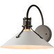 Henry Wall Sconce Wall Light in White and Vintage Platinum