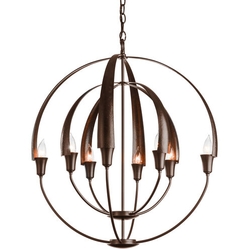 Double Cirque 8 Light 25.4 inch Bronze Chandelier Ceiling Light