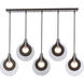 Art & Alchemy Veneto 5 Light 53.4 inch Oil Rubbed Bronze Linear Pendant Ceiling Light