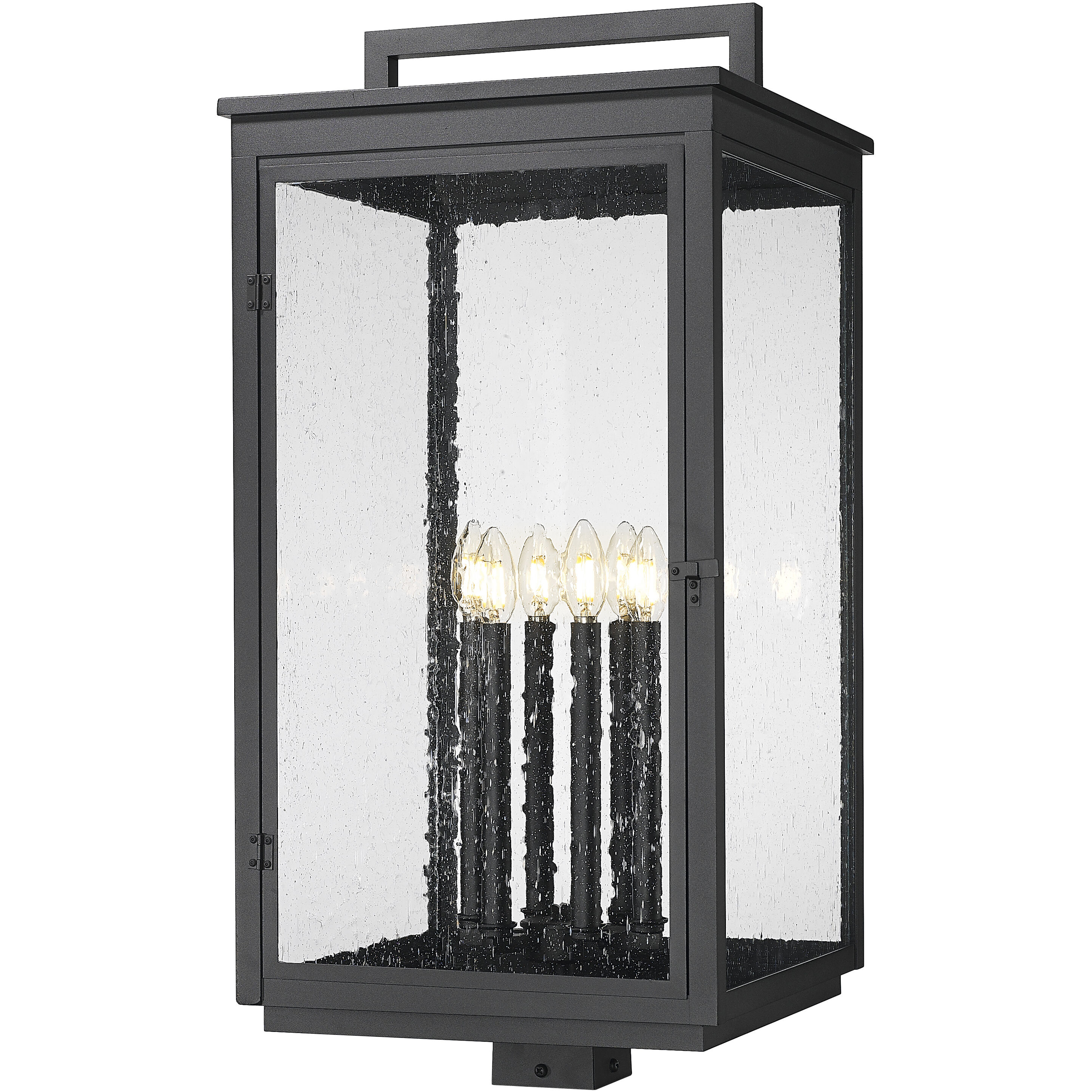 Hartwell 6 Light 31.5 inch Sand Black Outdoor Post Mount Fixture