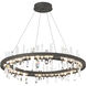 Solitude LED 38 inch Natural Iron Pendant Ceiling Light, Circular