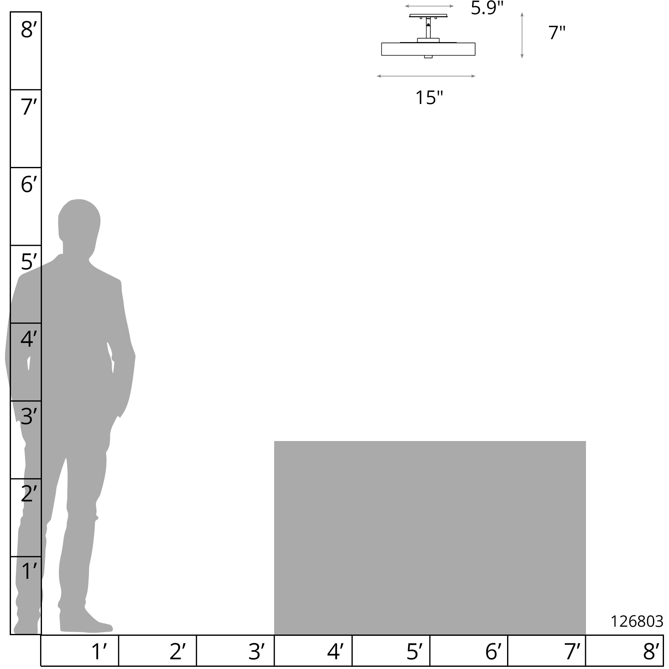 Disq LED 15 inch Soft Gold Semi-Flush Ceiling Light