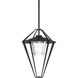 Stellar 1 Light 18.2 inch Coastal Black Outdoor Pendant/Semi-Flush, Large