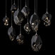 Chrysalis 10 Light 10.1 inch Sterling Pendant Ceiling Light in Black Crystal