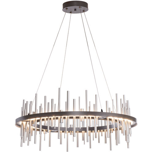 Cityscape LED 38 inch Dark Smoke and Sterling Pendant Ceiling Light in Dark Smoke/Sterling, Circular