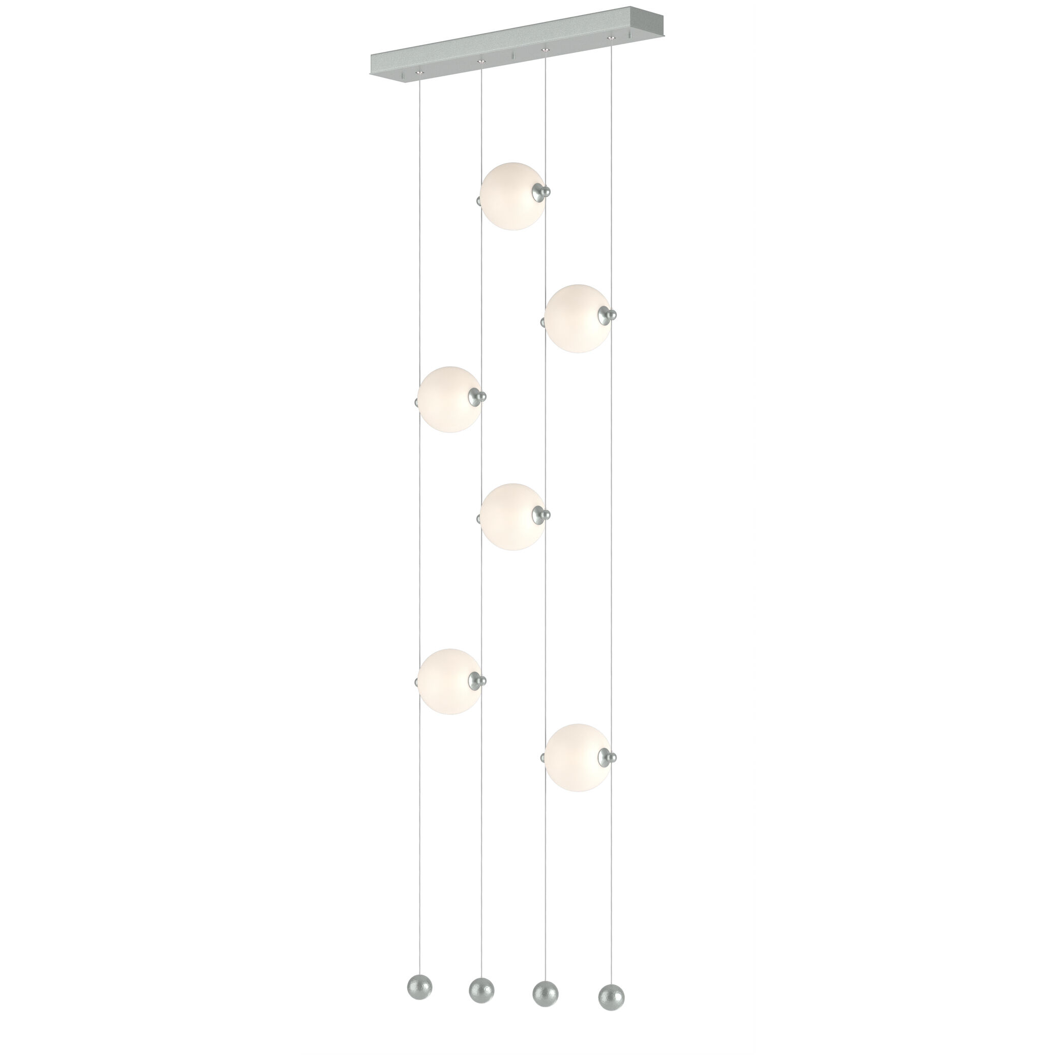 Abacus LED 22.3 inch Vintage Platinum Ceiling-to-Floor Pendant Ceiling Light in Opal