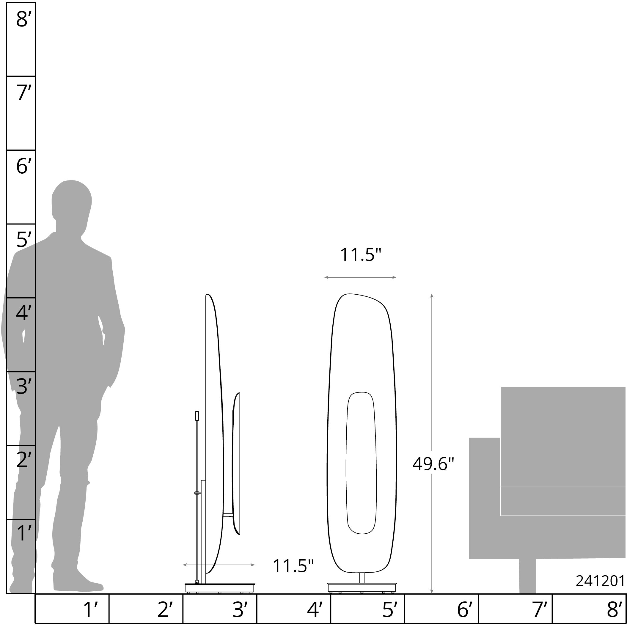 Shield 49.6 inch 18.00 watt White and Bronze Floor Lamp Portable Light