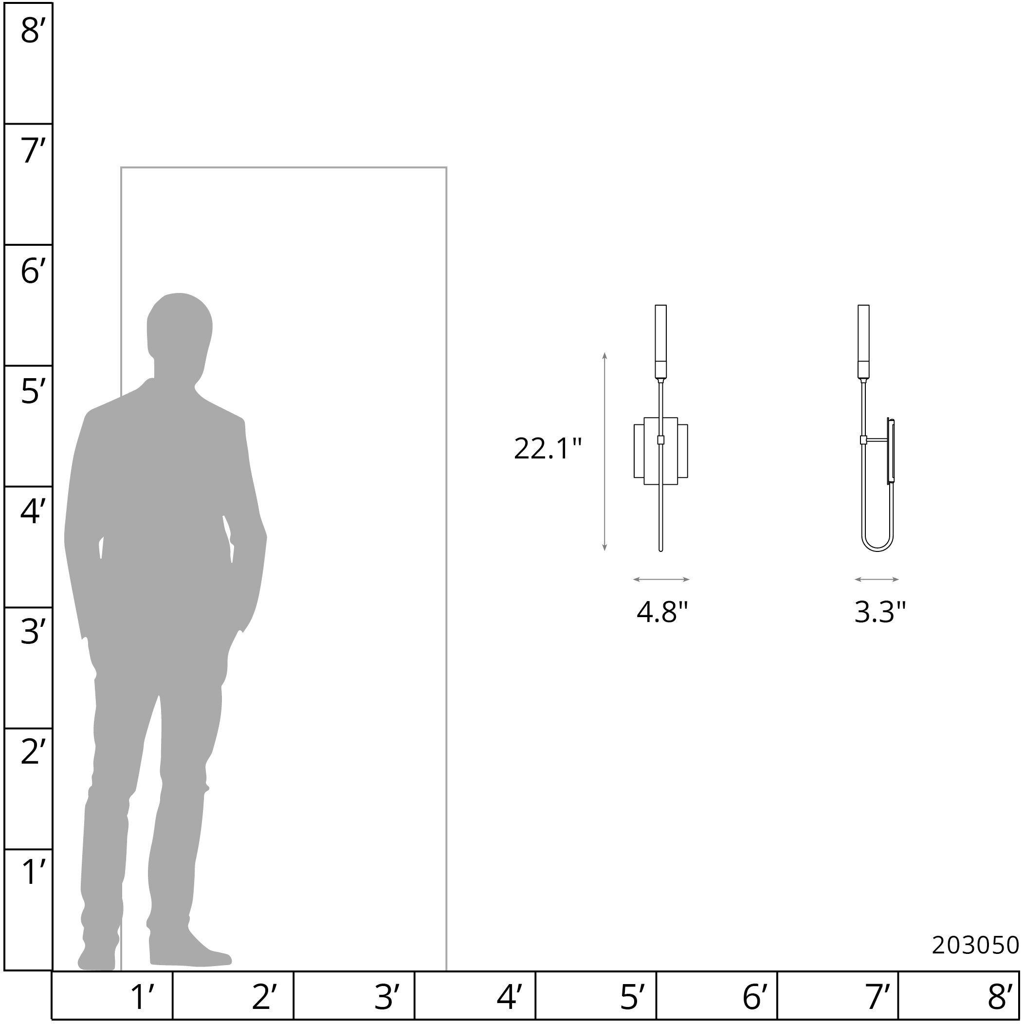 Lisse 1 Light 4.8 inch Modern Brass ADA Sconce Wall Light