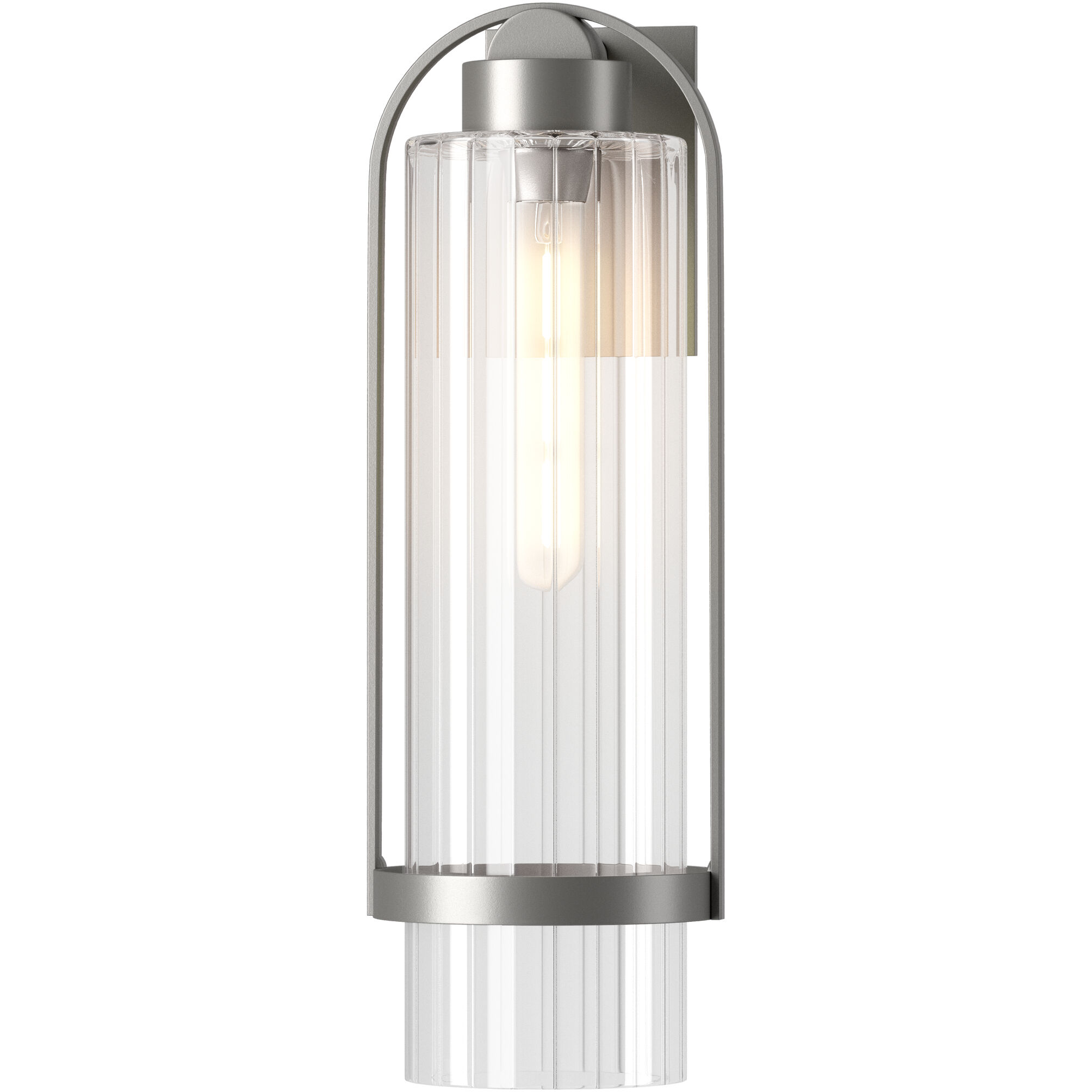 Alcove 1 Light 23.2 inch Coastal Burnished Steel Outdoor Sconce in Clear, Large