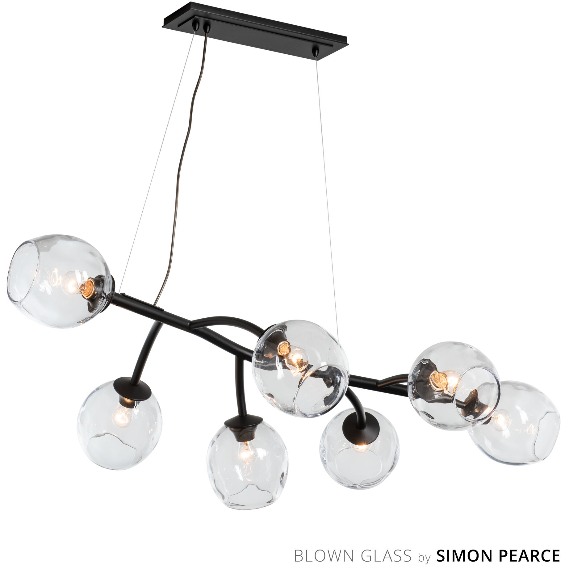 Vine 7 Light 49.3 inch Black Pendant Ceiling Light