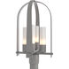 Triomphe 4 Light 21.5 inch Coastal Burnished Steel Outdoor Post Light in Opal