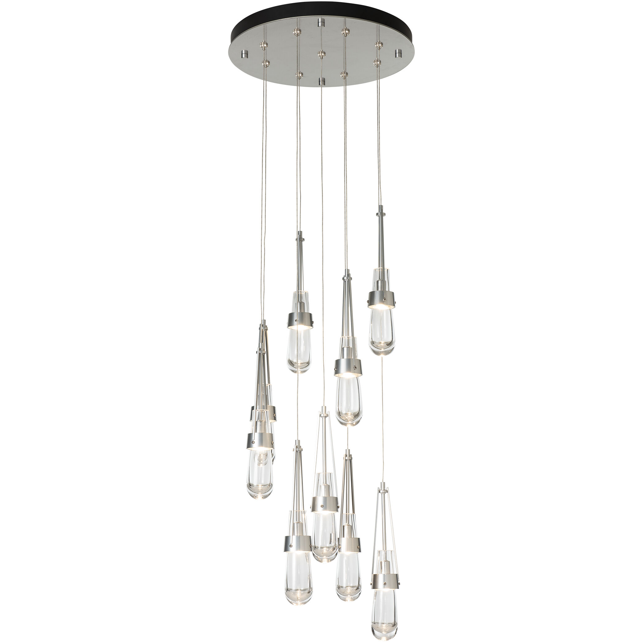 Link 9 Light 20.5 inch Sterling Pendant Ceiling Light, Round