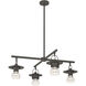 Mason 4 Light 33.9 inch Coastal Natural Iron Outdoor Pendant