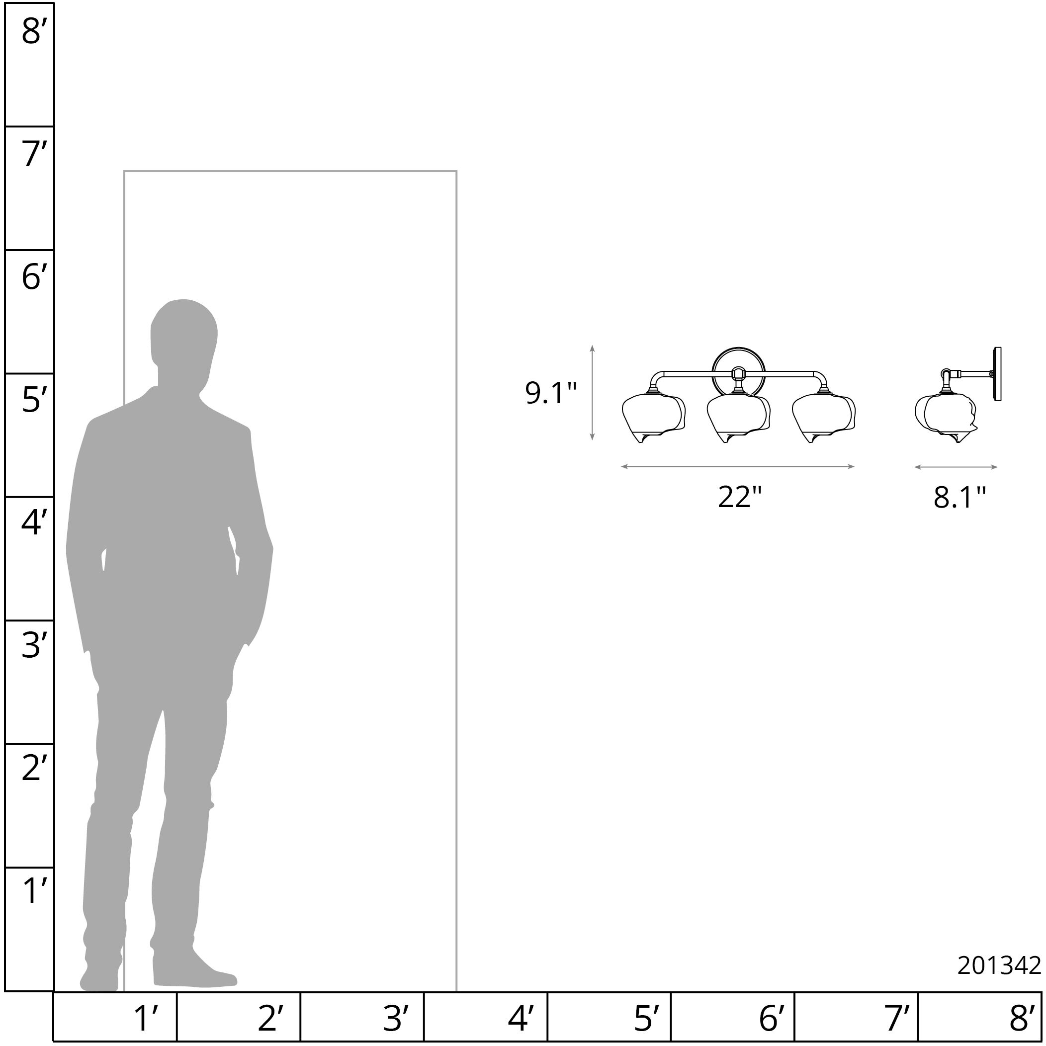 Ume 3 Light 22 inch Oil Rubbed Bronze and Soft Gold Curved Arm Bath Sconce Wall Light in Oil Rubbed Bronze/Soft Gold, Frosted, Curved Arm