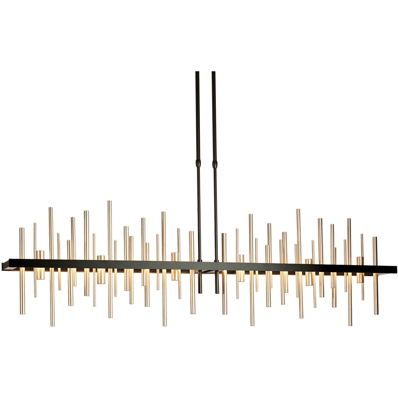 Cityscape LED 51.9 inch Black and Soft Gold Pendant Ceiling Light, Large