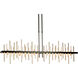 Cityscape LED 51.9 inch Black and Soft Gold Pendant Ceiling Light, Large