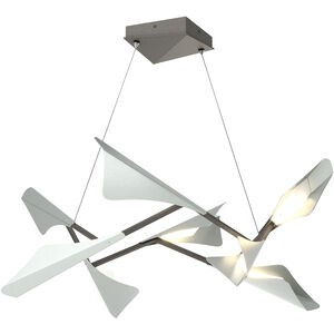 Plume LED 37.6 inch Natural Iron and Vintage Platinum Pendant Ceiling Light in Natural Iron/Vintage Platinum