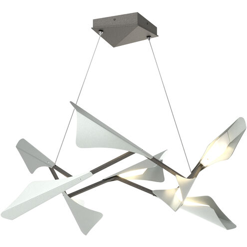 Plume LED 37.6 inch Natural Iron and Vintage Platinum Pendant Ceiling Light in Natural Iron/Vintage Platinum