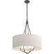 Loop 4 Light 28 inch Natural Iron and Bronze Pendant Ceiling Light in Natural Iron/Bronze, Flax