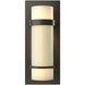 Banded 1 Light 5 inch Dark Smoke ADA Sconce Wall Light