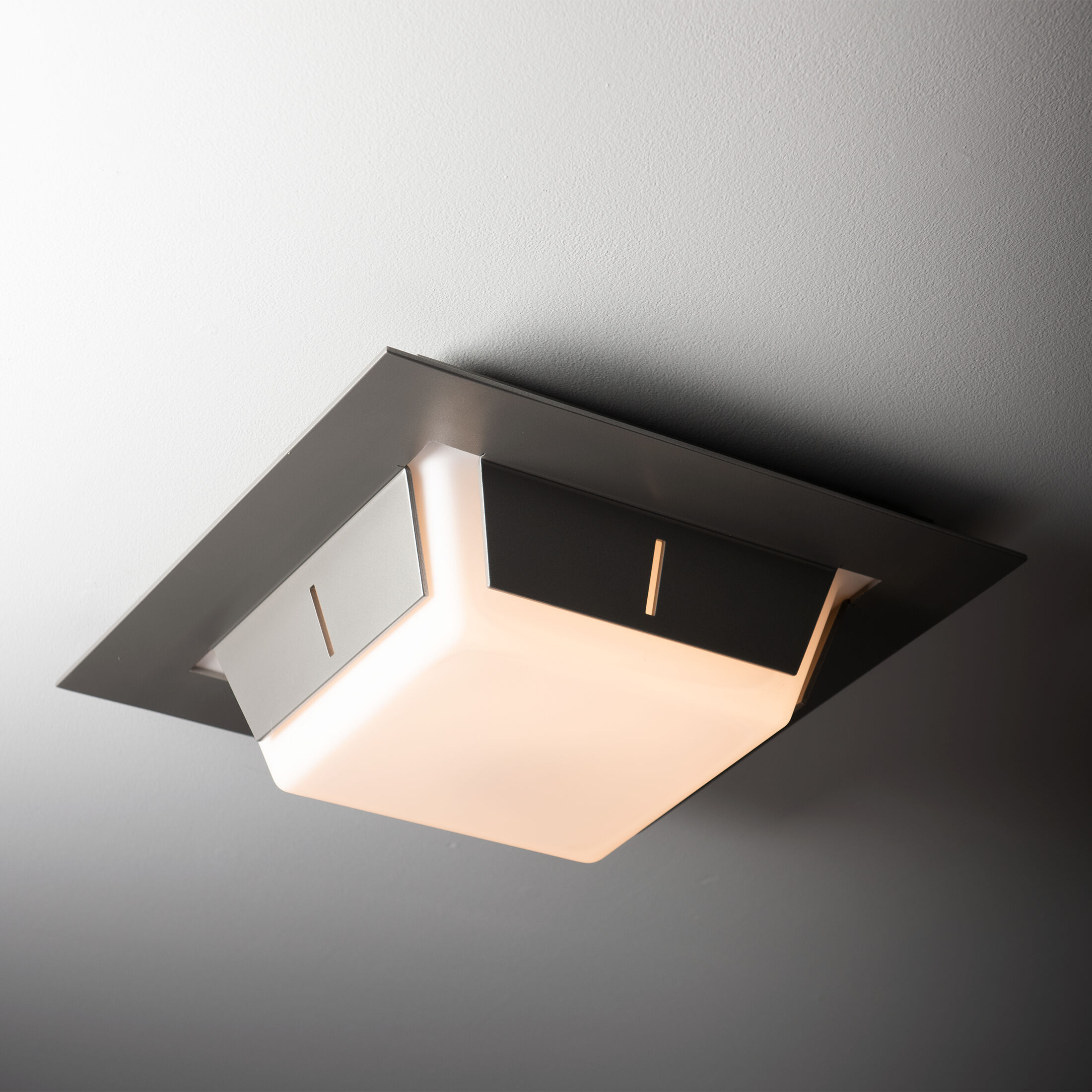 Linea LED 16 inch Coastal Burnished Steel Outdoor Flush Mount