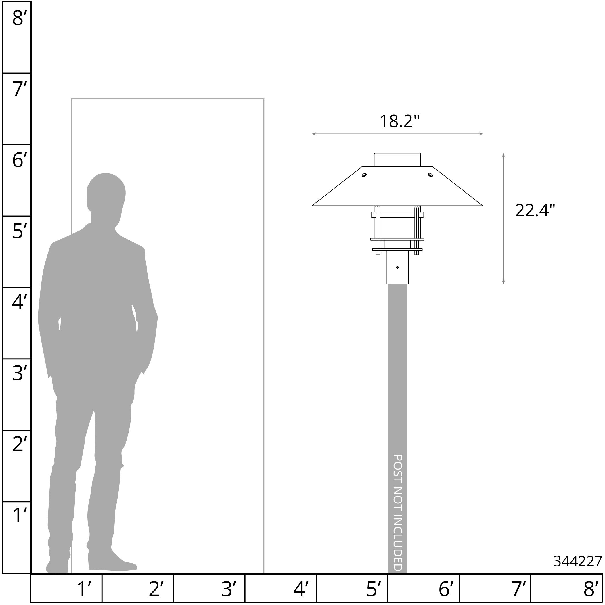 Henry 1 Light 15.8 inch Coastal Black and Coastal Black Outdoor Post Light in Clear
