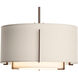 Exos 1 Light 16.1 inch White Pendant Ceiling Light in Natural Anna/Flax, Small