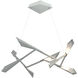 Quill LED 33.9 inch Vintage Platinum Pendant Ceiling Light in Vintage Platinum and Vintage Platinum