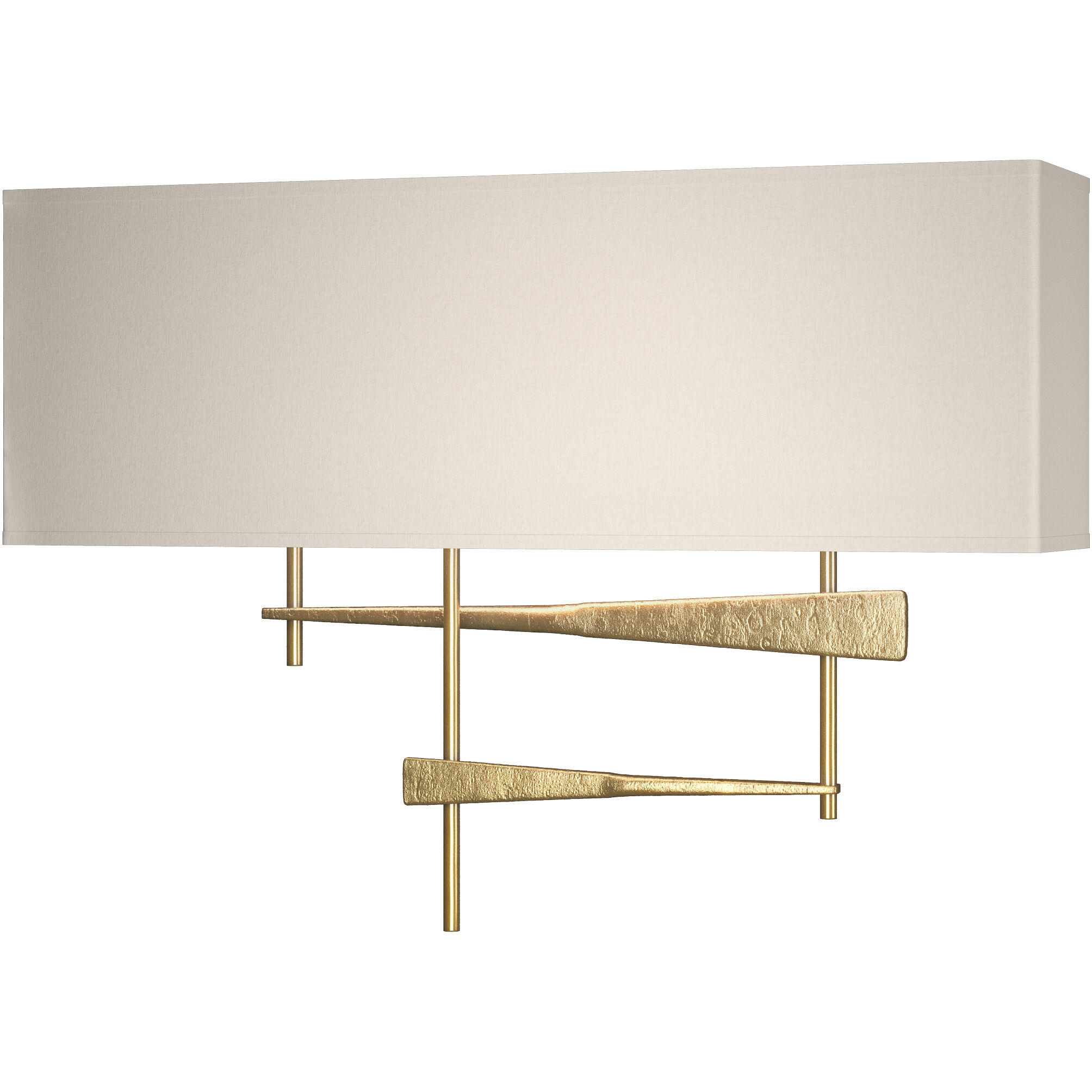 Cavaletti 2 Light 16.5 inch Modern Brass ADA Sconce Wall Light in Flax