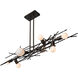 Brindille 8 Light 54.8 inch Dark Smoke Linear Pendant Ceiling Light